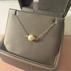 Elegant Sterling Gilt & Freshwater Pearl Necklace